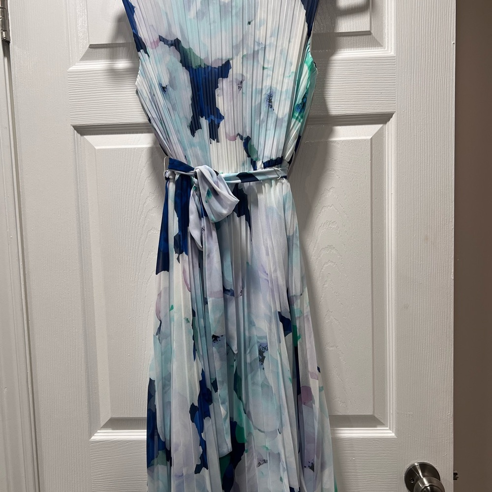 Floral Pleated Maxi Dress